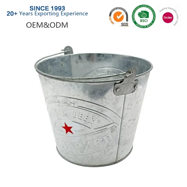 Wholesale Metal Beer Ice Buckets With Handle3