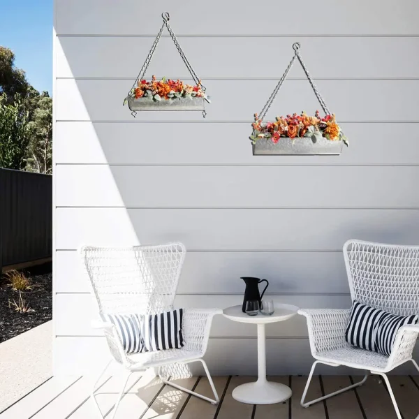 Wolesale Galvanized Metal Hanging Flower Planter Wall Storage3