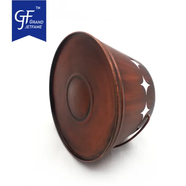 Wholesale Diamond Circular Iron Bucket Candle Bucket With Handle3