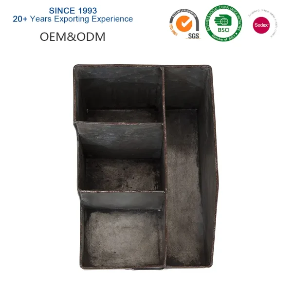 Wholesale Metal Desk Organizer Vintage Letter Holder Container2