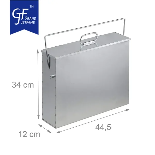 Ash Container Ash Bucket Square Ash Box with Lid Fireplace Grill Oven Wholesale Accessories5