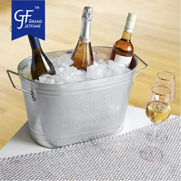 Galvanized Metal Drink Tub Wine Beer Chiller Beverage Tub 5.35 Gallons Wholesale5