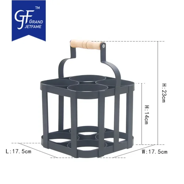 Metal 4/6-Bottle Wine Caddy Beer Bottle Carrier1