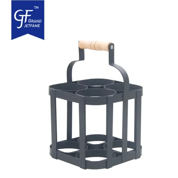 Metal 4/6-Bottle Wine Caddy Beer Bottle Carrier3
