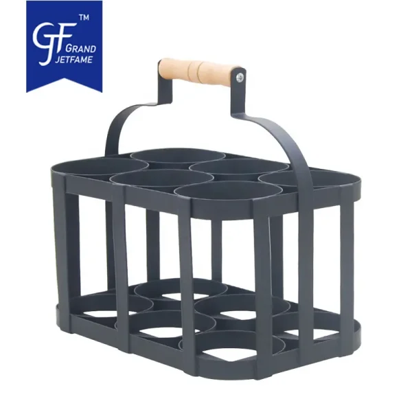 Metal 4/6-Bottle Wine Caddy Beer Bottle Carrier2