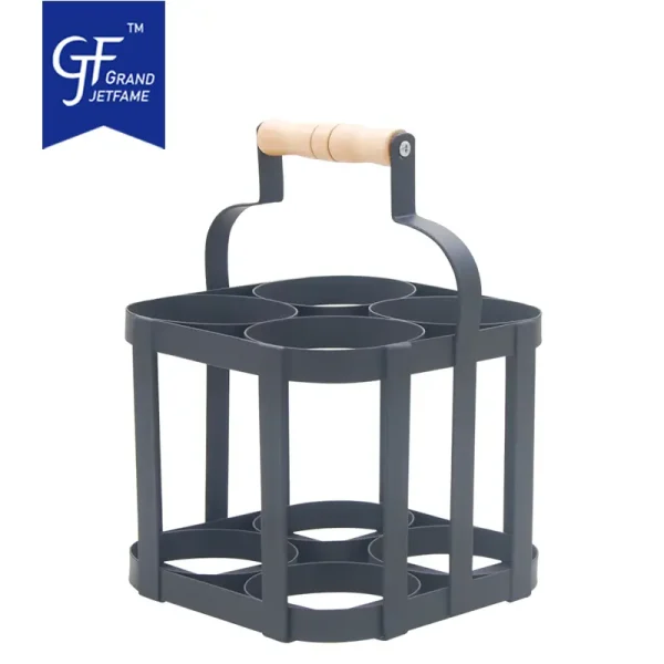 Metal 4/6-Bottle Wine Caddy Beer Bottle Carrier5