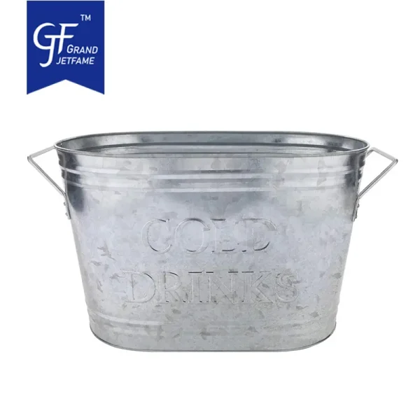 Galvanized Metal Drink Tub Wine Beer Chiller Beverage Tub 5.35 Gallons Wholesale