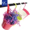 10 Pack Metal Hanging Flower Pots Balcony Planter Detachable Hook Wholesale3
