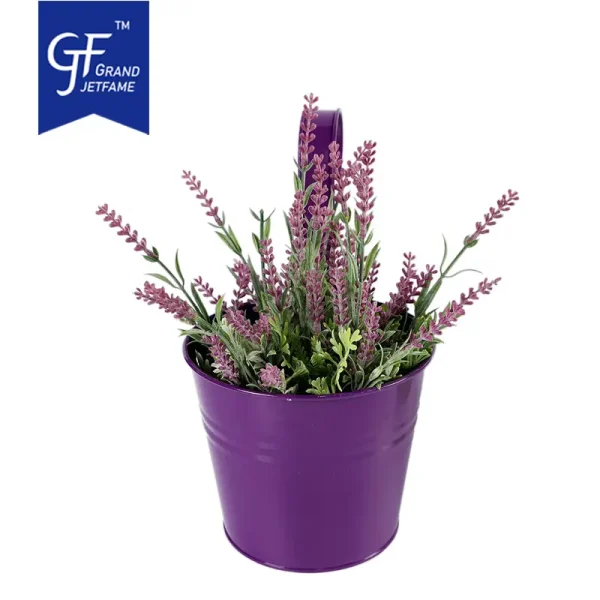 10 Pack Metal Hanging Flower Pots Balcony Planter Detachable Hook Wholesale5