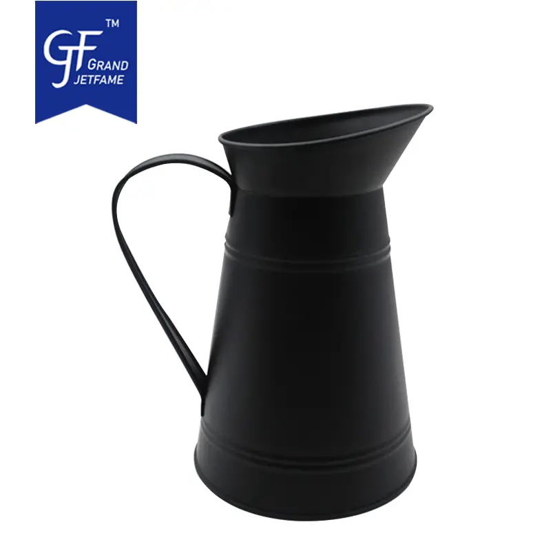 Milk Jug Flower Pot Garden Antique Galvanized Bucket Metal Flower Pot Watering Can