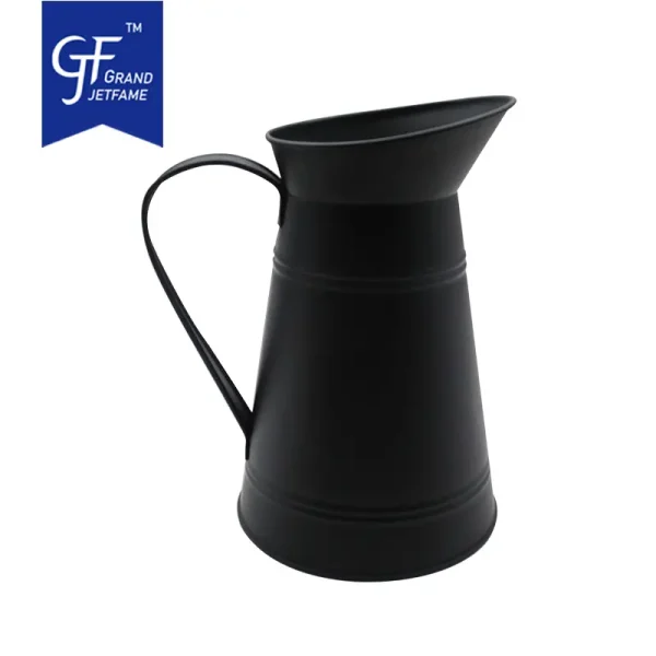 Milk Jug Flower Pot Garden Antique Galvanized Bucket Metal Flower Pot Watering Can5