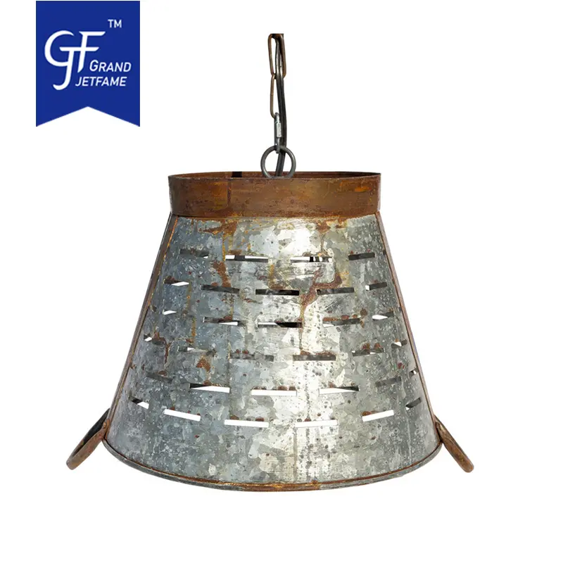 Wholesale Farmhouse Kitchen Hanging Pendant Light Rustic Colander For Lamp Shadeome