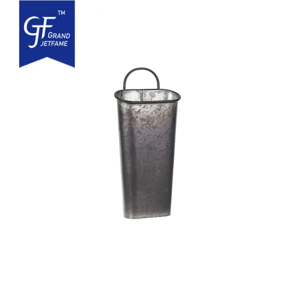 Galvanized Metal Wall Planter Vase Planters Decor for Succulents or Herbs Wholesale1