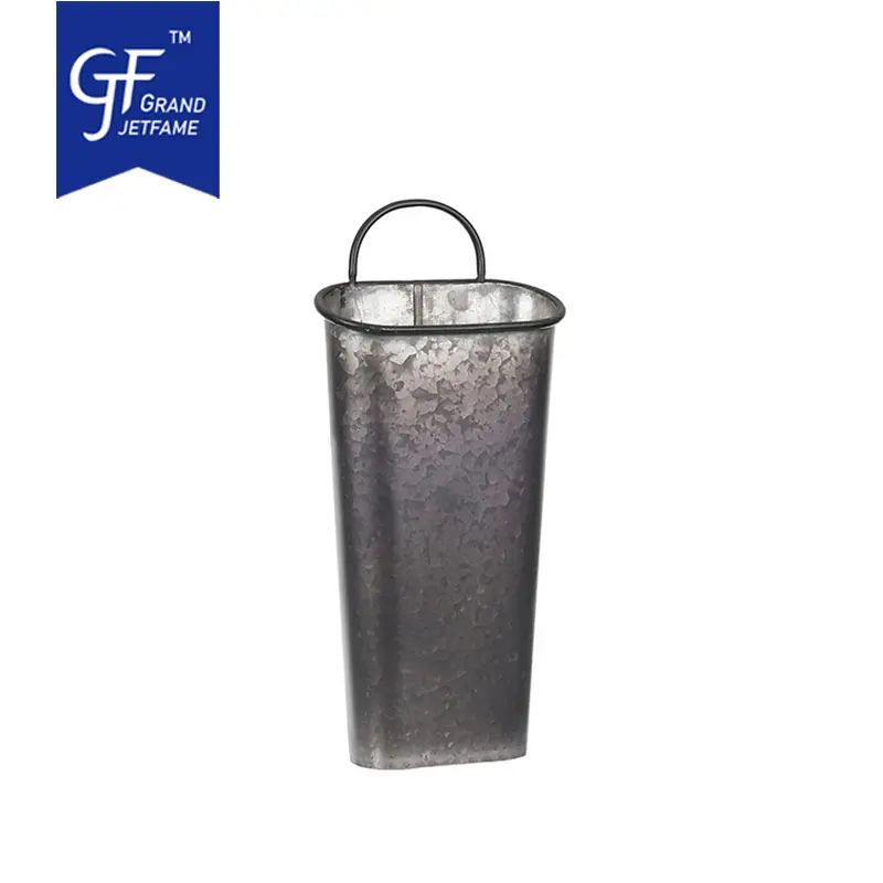 Galvanized Metal Wall Planter Vase Planters Decor for Succulents or Herbs Wholesale