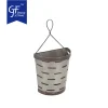 Galvanized Metal Wall Planter Olive Bucket Hanging Wall Vase Planter4