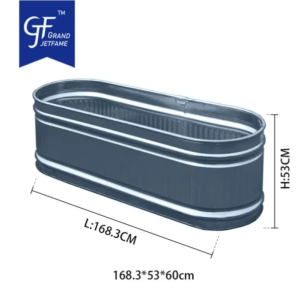 Galvanized Steel Garden Planter For Growing Herbs Flowers Vegetables1