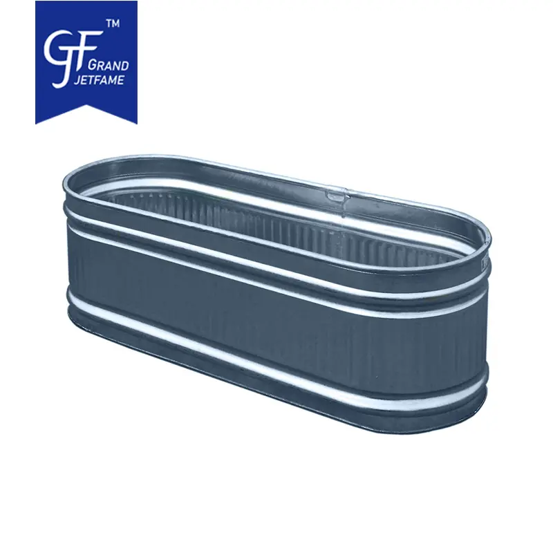 Galvanized Steel Garden Planter For Growing Herbs Flowers Vegetables