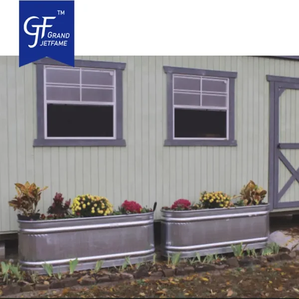 Galvanized Steel Garden Planter For Growing Herbs Flowers Vegetables3