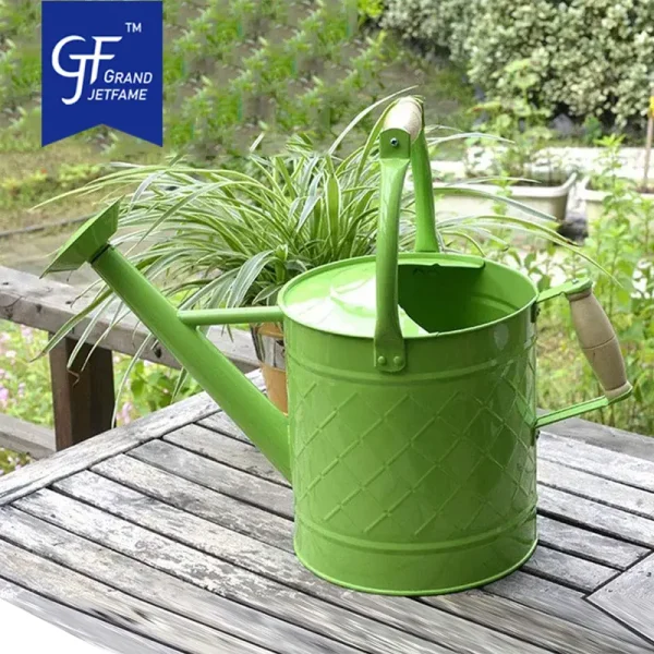 green watering can