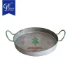 Galvanized Round Serving Tray Christmas1