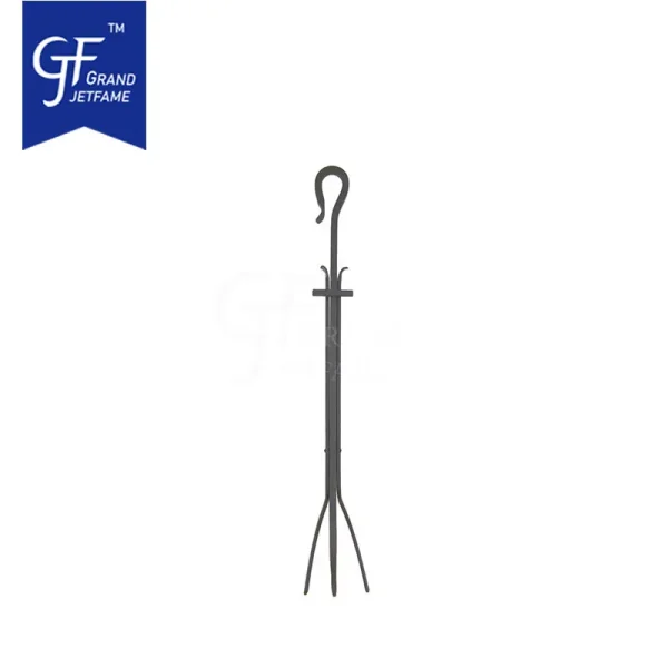 5 Piece Fireplace Tool Set with Poker, Shovel, Pliers, Brush, Stand for Outdoor Indoor Chimneys, Stoves, Braziers4