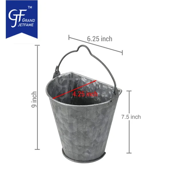 Hanging galvanized Mini Buckets Organizer2