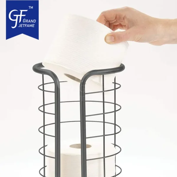 Metal Toilet Paper Holder Free Standing for Bathrom3