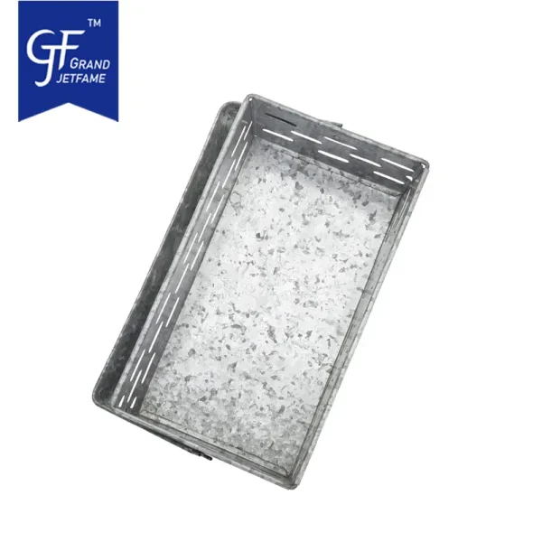 Galvanized Storage with Handle and Rustic Trim2