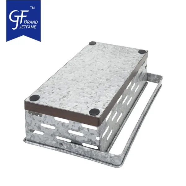 Galvanized Storage with Handle and Rustic Trim3