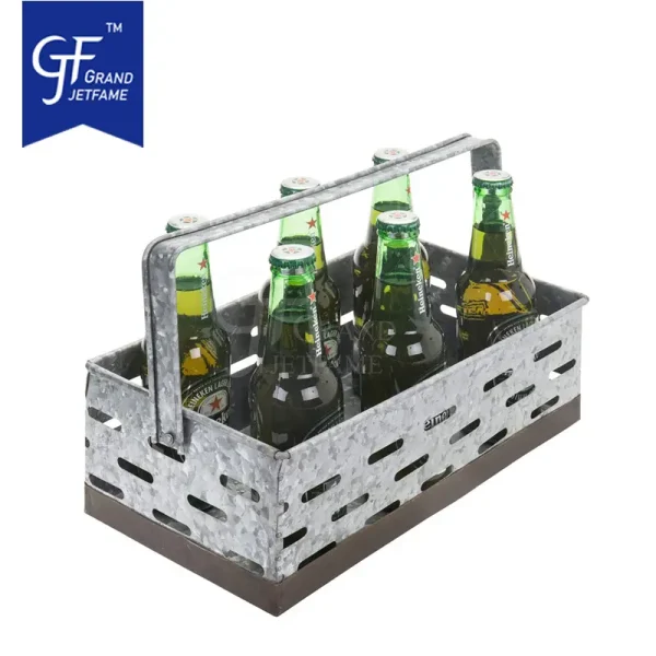 Galvanized Storage with Handle and Rustic Trim4