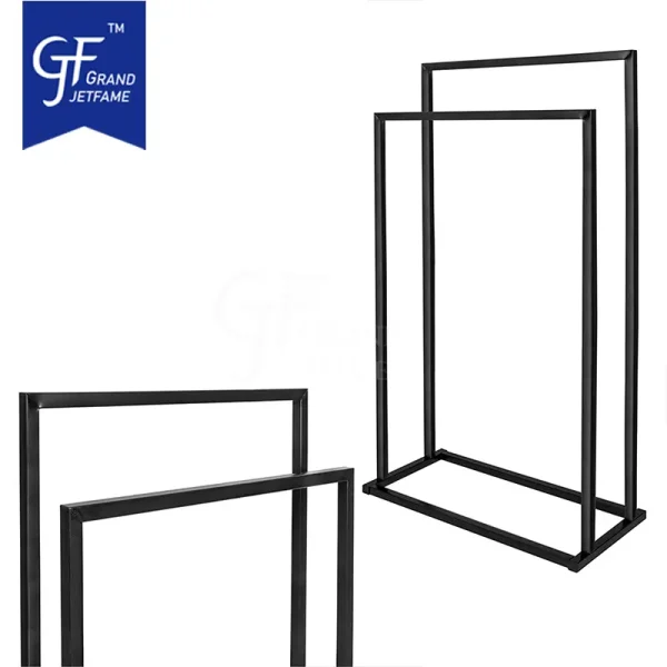 Metal 2-Tier Freestanding Towel Holder Rack3