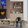 Black metal ash Bucket with lid and Shovel set3