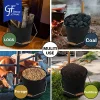 Black metal ash Bucket with lid and Shovel set2