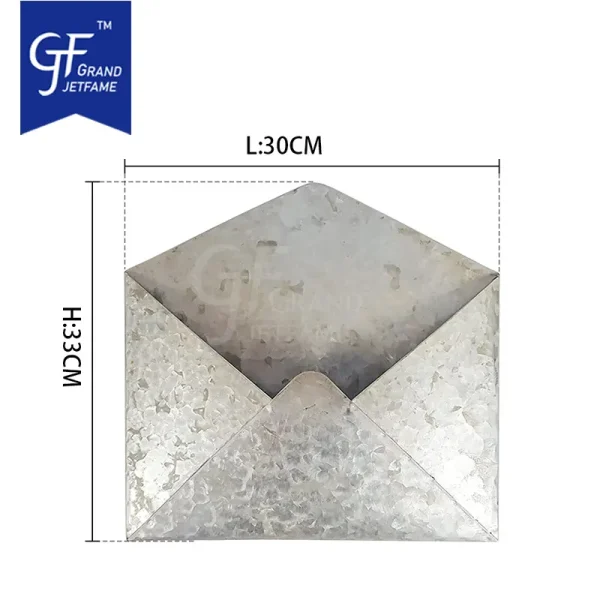 Galvanized metal hanging envelope wall docor Office letter folder and paper storage bag3