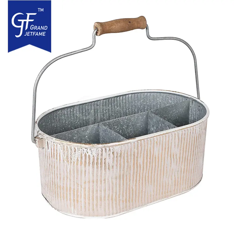 Galvanized kitchen holder Utensil storage Kitchen countertop caddy