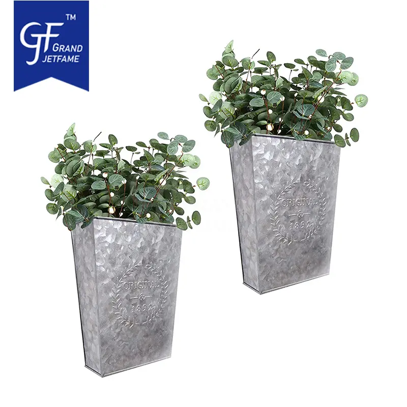 Rustic Metal Wall Planter Home Hanging Wall Vase Pocket for Plants or Flower Indoor or Outdoor Farmhouse Wall Decor