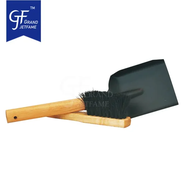 Small metal ash buckets set Ash carrier with lid, shovel and brush4