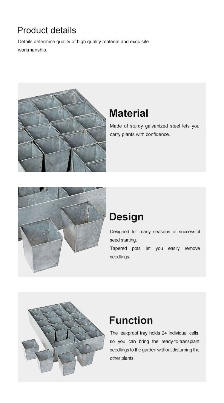 Galvanized Seed Starting Tray