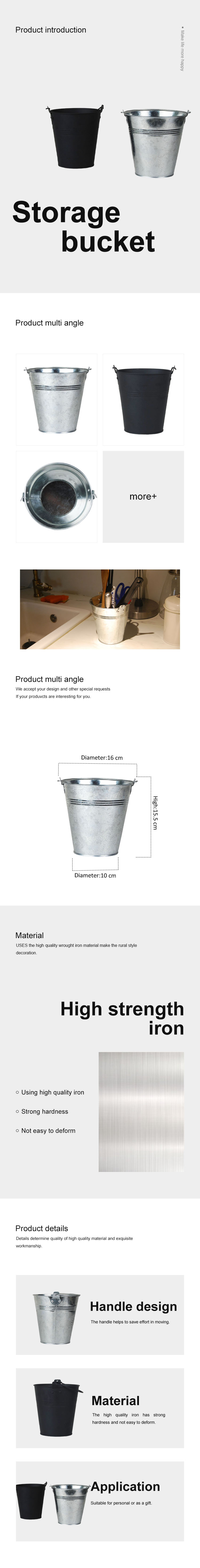 Multifunction Storage bucket with Handle Desktop buckets Home Decor Crates & Buckets