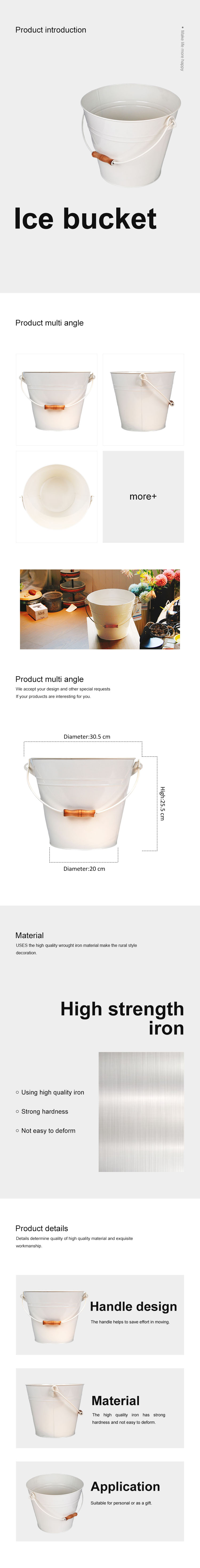 Galvanized Metal Drink Cooler Beverage Tub Chill Wine & Beer ice bucket with powder coating Classic bucket