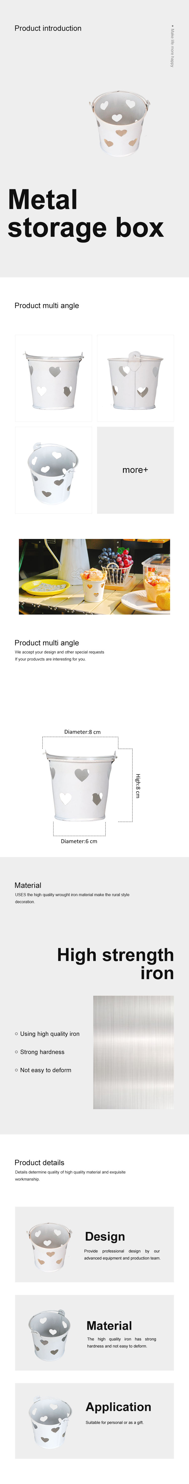 Metal Bucket with Handle for Party Decoration Candle Bucket for Indoor and Outdoor use Candle Holder Tealight Candle Holder