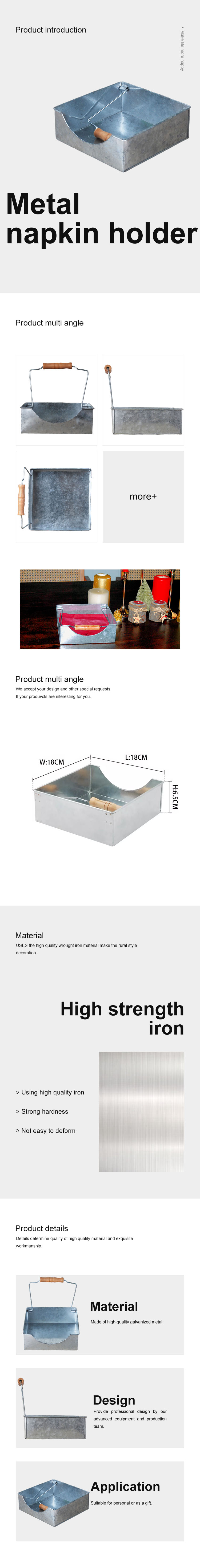 Galvanized napkin holder Metal napkin holder Napkin Holders for home and kitchen