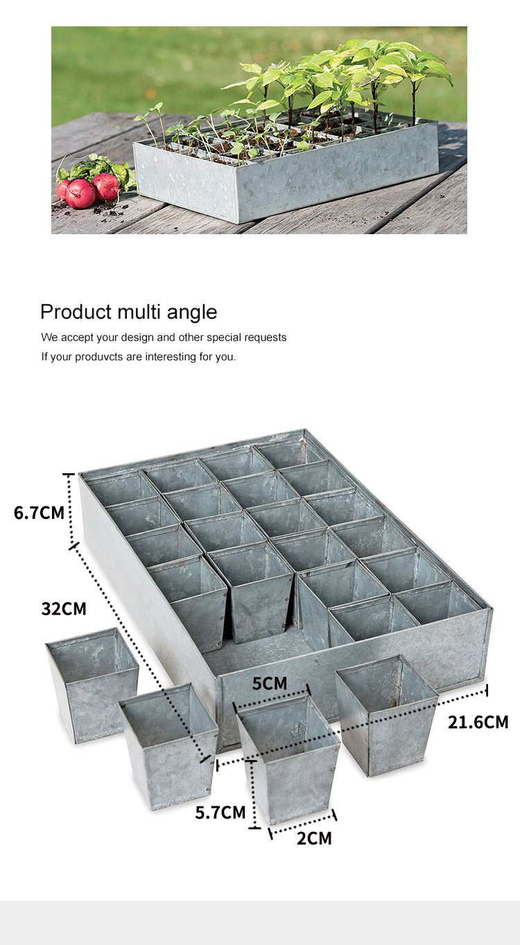 Galvanized Seed Starting Tray